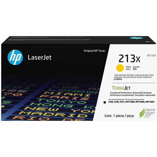 HP I W2132X HP 213X Original Laser Toner Cartridge - Yellow - 1 Each