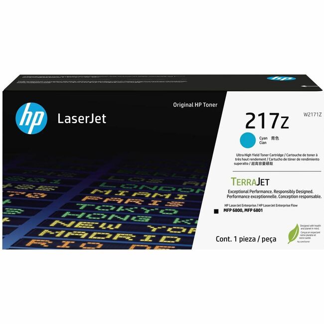 HP I W2171Z HP 217Z Original Laser Toner Cartridge - Cyan - 1 Each