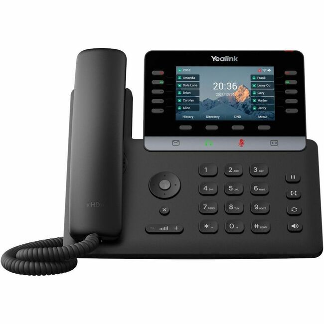 Yealink Network Technology CO. 1301010 Yealink T74W IP Phone - Corded - Corded/Cordless - Bluetooth, Wi-Fi - 10 Multiple Conferencing - Wall Mountable - Black - Data Supplies 1301010