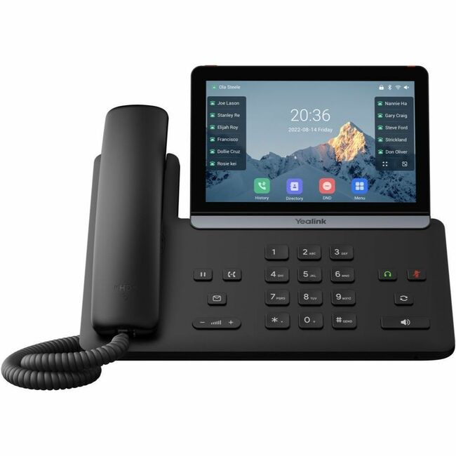 Yealink Network Technology CO. 1301227 Yealink SIP-T87W IP Phone - Corded - Corded/Cordless - Wi-Fi, Bluetooth, DECT - Wall Mountable, Desktop - Classic Gray - Data Supplies 1301227