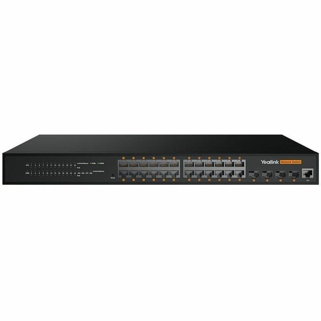 Yealink Network Technology CO. 1303228 Yealink PoE Network L2+ Switch - Data Supplies 1303228