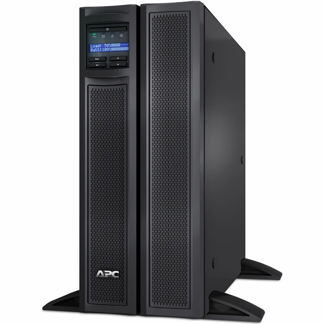 APC by Schneider Electric SMX2200HVNC APC Smart-UPS X, Line Interactive, 2200VA, Rack/tower convertible 4U, 208V-230V, 8x C13+2x C19 IEC, Network card, Extended runtime, Short depth