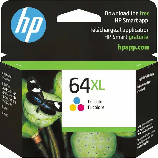HP I N9J91AN#140 HP 64XL Original High Yield Inkjet Ink Cartridge - Tri-color - 1 Each