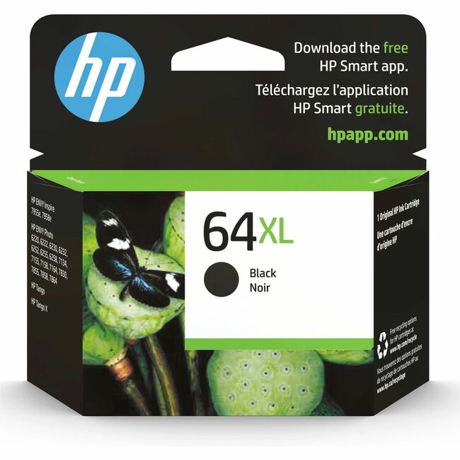 HP I N9J92AN#140 HP 64XL Original High Yield Inkjet Ink Cartridge - Black - 1 Each