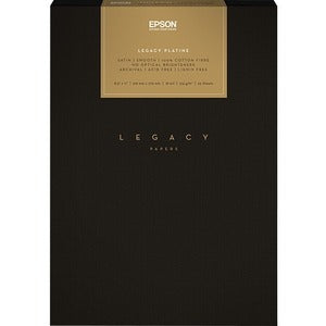 Epson S450082 legacy inkjet paper in a pack of media supplies, showing white sheets with smooth surface for high-quality printing.