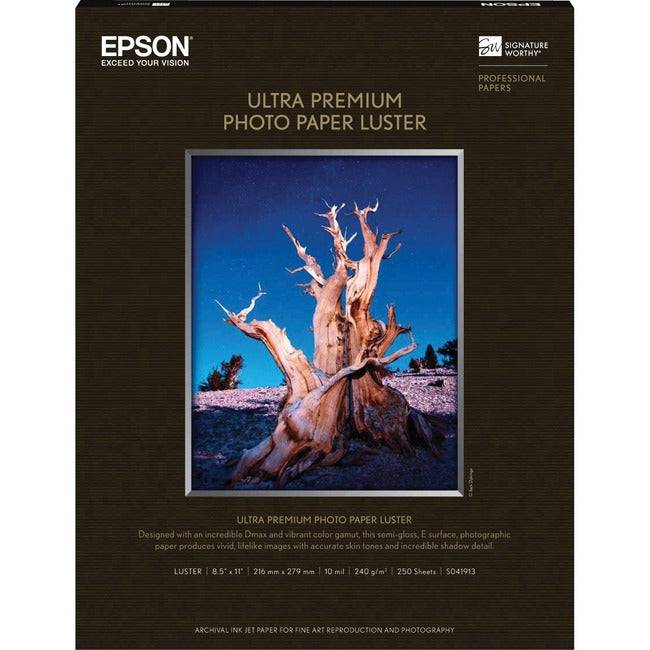 Epson S041913 PREMIUM LUSTER PHOTO PAPER 8.5X11 250 SHEETS