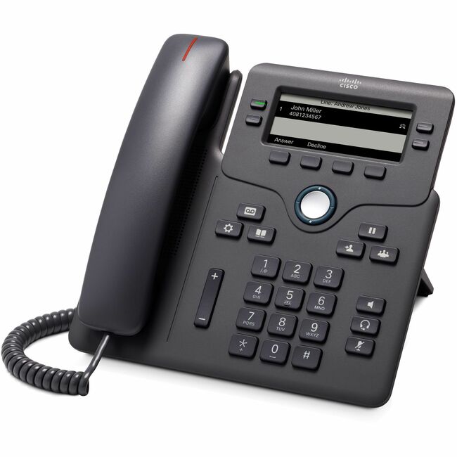 Cisco CP-6851-3PCC-K9= 6851 IP Phone - Corded - 3 Multiple Conferencing - Wall Mountable, Desktop - Charcoal