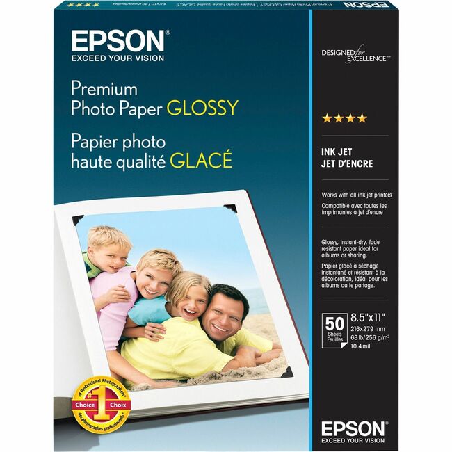 Epson S041667 Premium Photo Glossy InkJet Paper