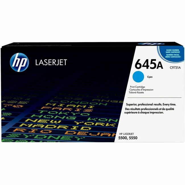 HP I C9731A HP 645A (C9731A) Original Laser Toner Cartridge - Single Pack - Cyan - 1 Each
