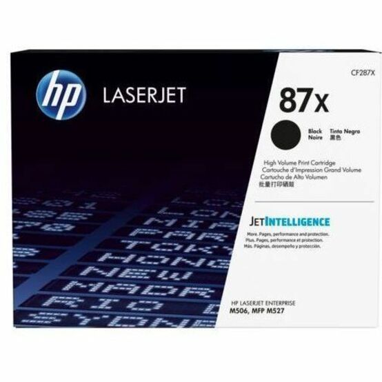 HP I CF287X HP 87X (CF287X) Original High Yield Laser Toner Cartridge - Single Pack - Black - 1 Each