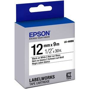 Epson LK-4WBN LABEL WORKS LABELS STND BLK/WHT