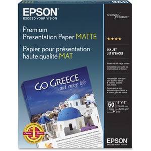 Epson S041468 50 SHEET 11X14 BORDERLESS MATTE HEAVYWEIGHT PAPER