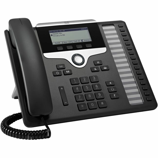 Cisco CP-7861-3PCC-K9= 7861 IP Phone - Corded - Corded - Wall Mountable, Desktop - Charcoal
