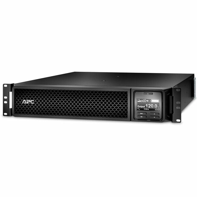APC by Schneider Electric SRT2200RMXLA-NC APC Smart-UPS On-Line, 2200VA, Rackmount 2U, 120V, 6x 5-20R+1x L5-20R NEMA outlets, Network Card, Extended runtime, W/ rail kit