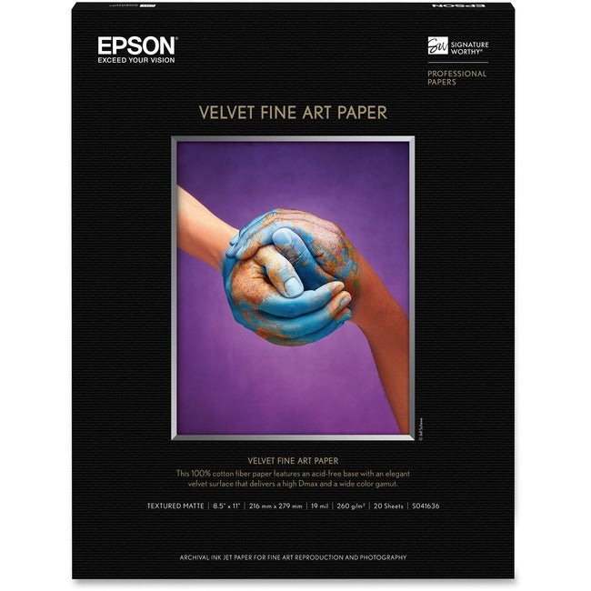 Epson S041636 Enhanced Matte Bright White Cotton Art Paper
