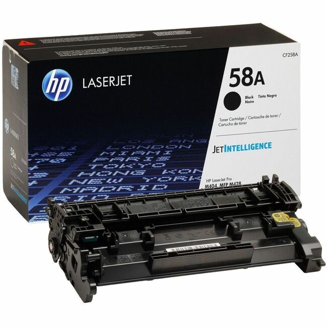 HP I CF258A HP 58A (CF258A) Original Standard Yield Laser Toner Cartridge - Black - 1 Each