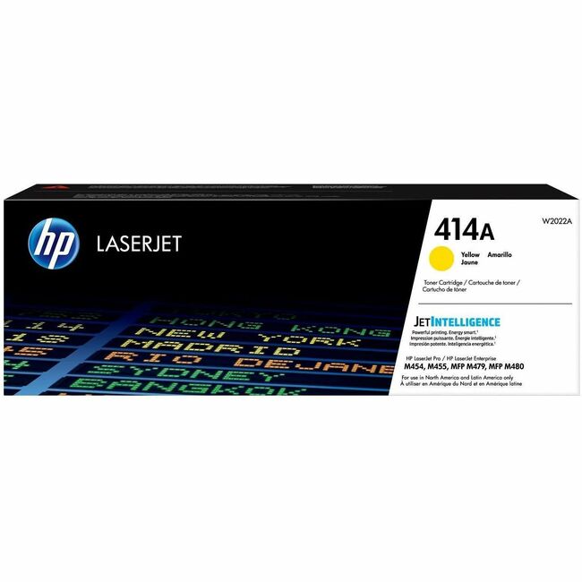 HP I W2022A HP 414A (W2022A) Original Laser Toner Cartridge - Yellow - 1 Each