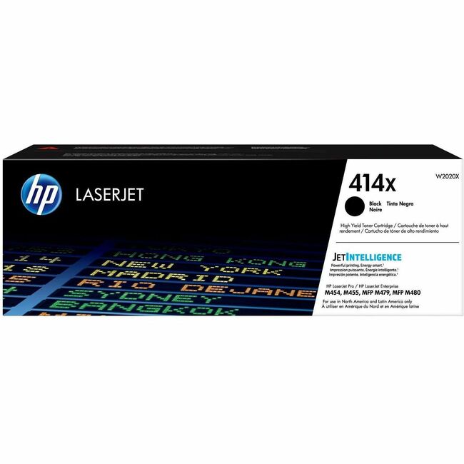 HP I W2020X HP 414X (W2020X) Original High Yield Laser Toner Cartridge - Black - 1 Each