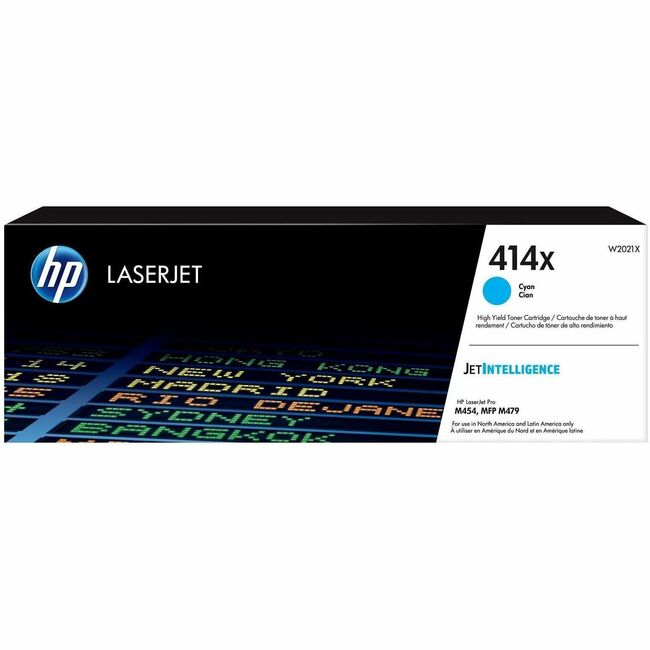 HP I W2021X HP 414X (W2021X) Original High Yield Laser Toner Cartridge - Cyan - 1 Each