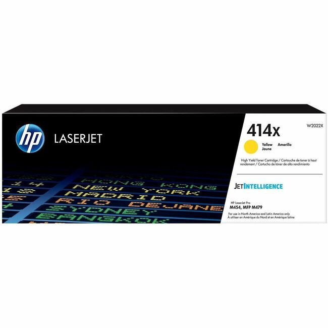 HP I W2022X HP 414X (W2022X) Original High Yield Laser Toner Cartridge - Yellow - 1 Each