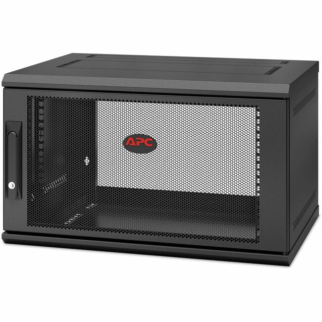 APC by Schneider Electric AR106SH4 APC NetShelter 6U Wallmount Rack Enclosure Cabinet Single Hinged Switch Depth