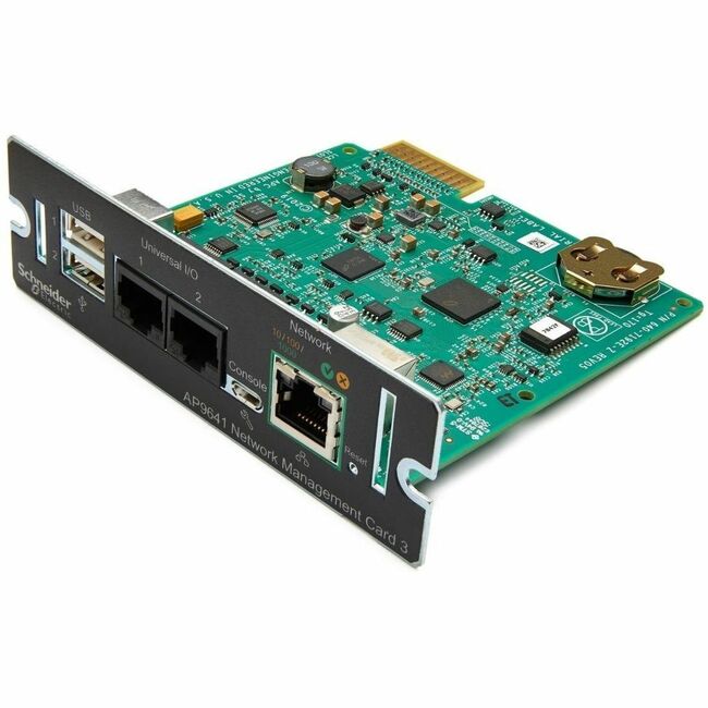 APC by Schneider Electric AP9641 Schneider Electric Device monitoring and management, Network Management Cards, NMC3 with Environmental Monitoring, secure remote UPS monitoring and management