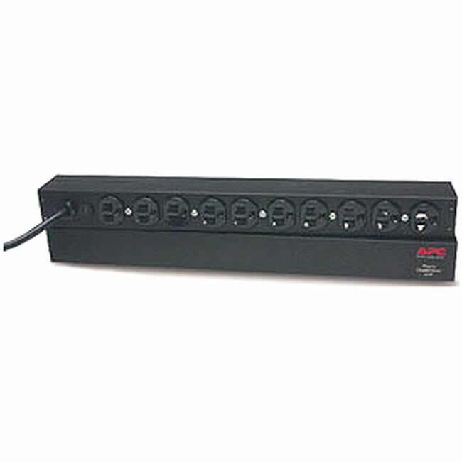 APC by Schneider Electric AP9562 APC NetShelter Basic Rack PDU, 1U, 15A, 120V, 10 NEMA 5-15 outlets
