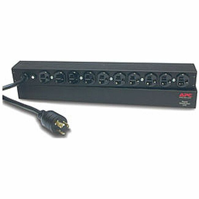 APC by Schneider Electric AP9564 APC NetShelter Basic Rack PDU, 1U, 20A, 120V, 10 NEMA 5-20 outlets, L5-20P inlet