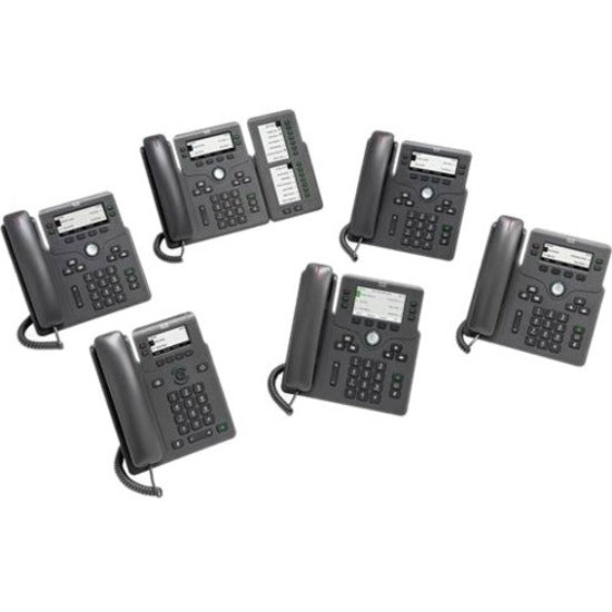 Cisco CP-6871-3PCC-K9= 6871 IP Phone - Corded - Corded/Cordless - Wi-Fi - Wall Mountable - Charcoal