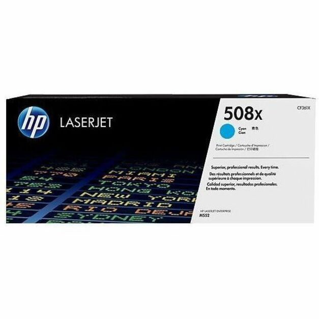 HP I CF361X HP 508X (CF361X) Original High Yield Laser Toner Cartridge - Single Pack - Cyan - 1 Each