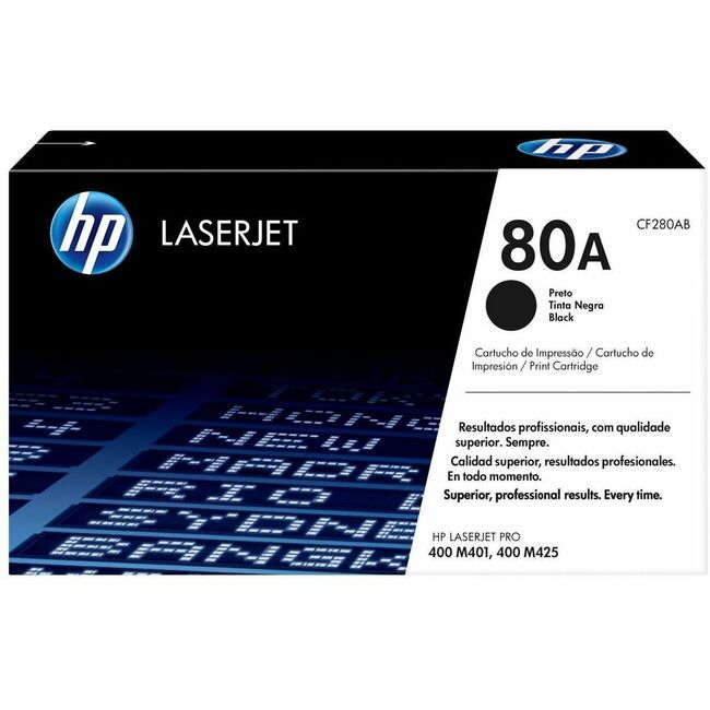 HP I CF280AD1 HP 80A (CF280AD1) Original Laser Toner Cartridge - Black - 2 / Carton