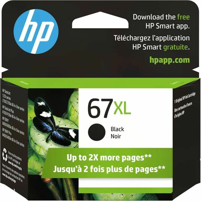 HP I 3YM57AN#140 HP 67XL Original High Yield Inkjet Ink Cartridge - Black - 1 Pack