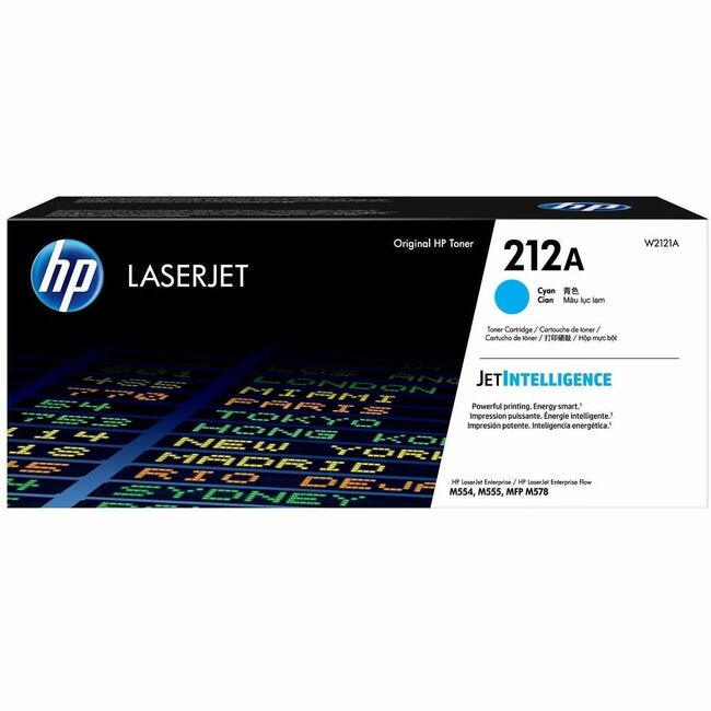 HP I W2121A HP 212A Original Standard Yield Laser Toner Cartridge - Cyan - 1 Each