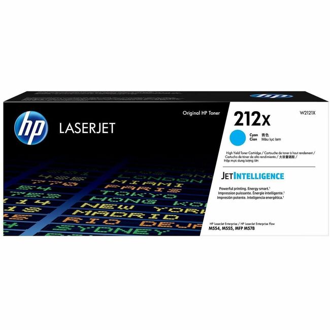 HP I W2121X HP 212X Original High Yield Laser Toner Cartridge - Cyan - 1 Each
