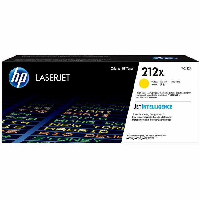 HP I W2122X HP 212X Original High Yield Laser Toner Cartridge - Yellow - 1 Each