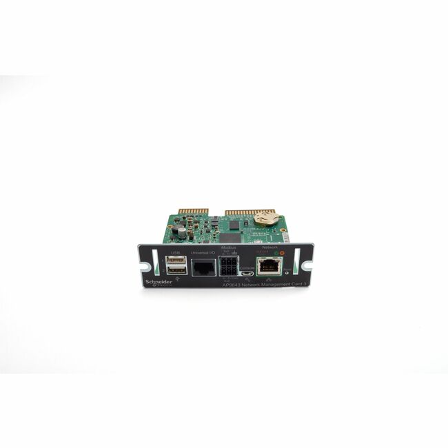 APC by Schneider Electric AP9643 Schneider Electric Device monitoring and management, Network Management Cards, NMC3 with Environmental Monitoring and Modbus, secure remote UPS monitoring and management