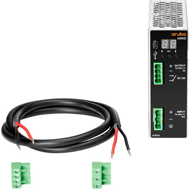 HPE JL821A 4000i POE 54VDC 240W 12-48VDC DIN Power Supply