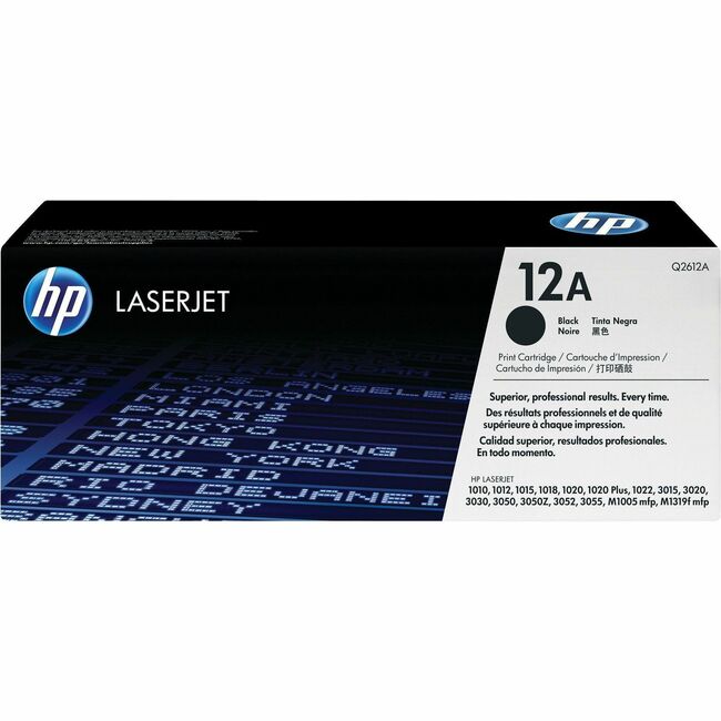 HP I Q2612A HP 12A (Q2612A) Original Standard Yield Laser Toner Cartridge - Single Pack - Black - 1 Each