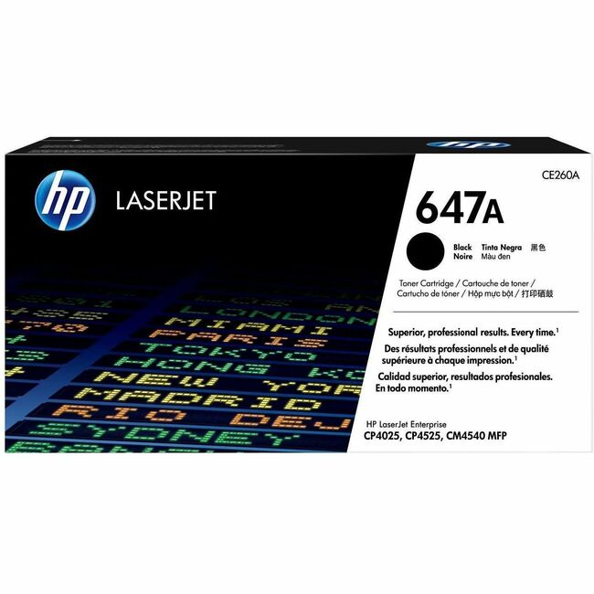 HP I CE260A HP 647A (CE260A) Original Laser Toner Cartridge - Single Pack - Black - 1 Each