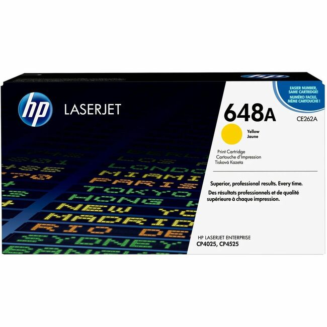 HP I CE262A HP 648A (CE262A) Original Standard Yield Laser Toner Cartridge - Single Pack - Yellow - 1 Each