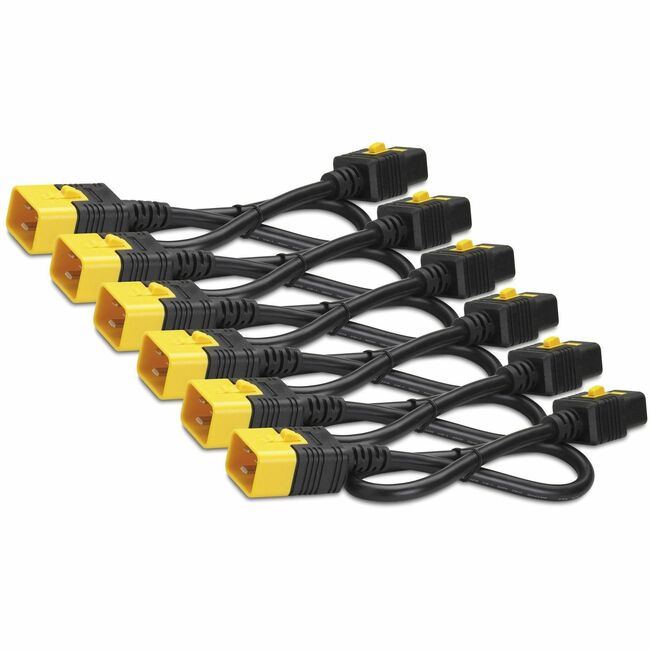 APC by Schneider Electric AP8712S APC NetShelter Power Cord Kit (6 ea), Locking, C19 to C20, 0.6m