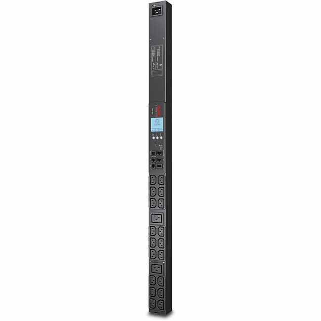APC by Schneider Electric AP8858NA3 APC NetShelter Metered Rack PDU, 2G, 0U, 20A, 208V, 18 C13 and 2 C19 outlets, L6-20 inlet