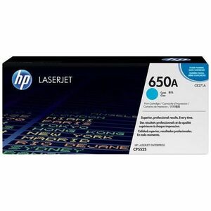 HP I CE271A HP 650A (CE271A) Original Laser Toner Cartridge - Single Pack - Cyan - 1 Each