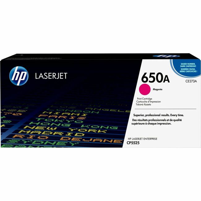 HP I CE273A HP 650A (CE273A) Original Laser Toner Cartridge - Single Pack - Magenta - 1 Each