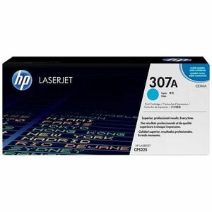 HP I CE741A HP 307A (CE741A) Original Laser Toner Cartridge - Single Pack - Cyan - 1 Each