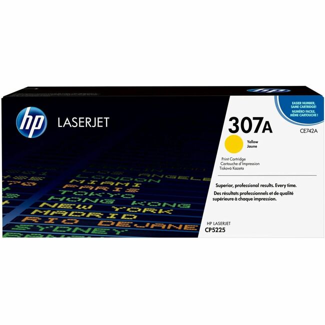 HP I CE742A HP 307A (CE742A) Original Laser Toner Cartridge - Single Pack - Yellow - 1 Each