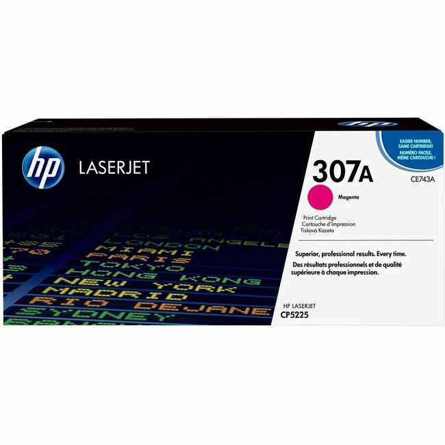 HP I CE743A HP 307A (CE743A) Original Laser Toner Cartridge - Single Pack - Magenta - 1 Each