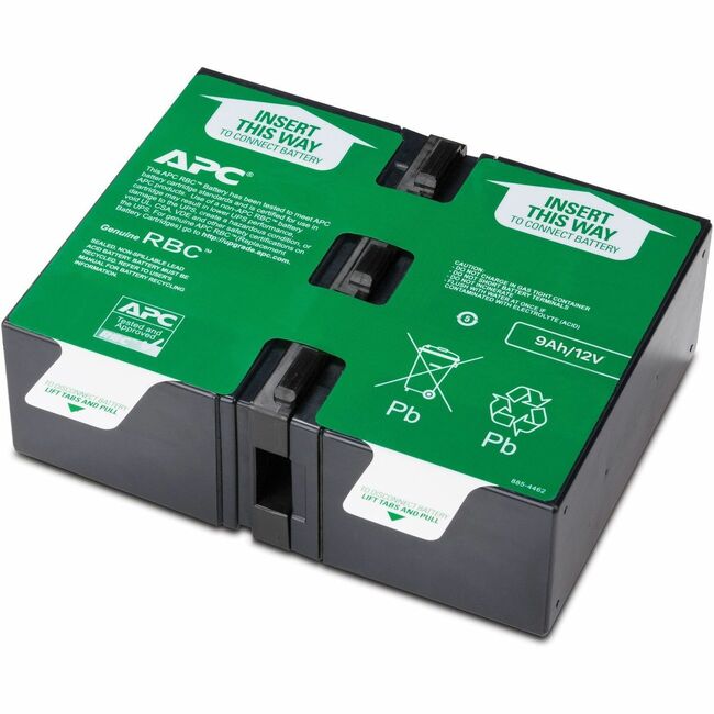 APC by Schneider Electric APCRBC124 APC Replacement Battery Cartridge for Smart-UPS Line Interactive, 24V 9Ah lead-acid battery, 2-year repair or replace warranty