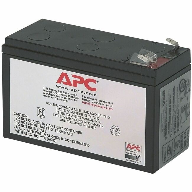 APC by Schneider Electric RBC17 APC Replacement Battery Cartridge for Back-UPS, 12V 9Ah lead-acid battery, 2-year repair or replace warranty