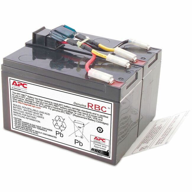 APC by Schneider Electric RBC48 APC Replacement Battery Cartridge for Smart-UPS Line Interactive, 24V 7Ah lead-acid battery, 2-year repair or replace warranty